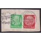 ALEMANIA 1934 ESTAMPILLAS SE-TENANT ZUSAMMENDRUCKE USADAS QUE SON MUCHO MAS RARAS MI. W70 8 € + FRAGMENTO